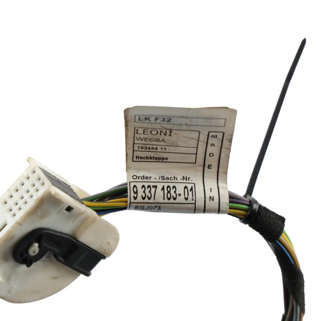 Boot Trunk Tailgate Wiring Loom Harness Cable Wire to BMW F32 with Part number 9337183 BMW F32 Boot Trunk Tailgate Wiring Loom Harness Cable Wire - SKU 9337183 - Part number 9337183
