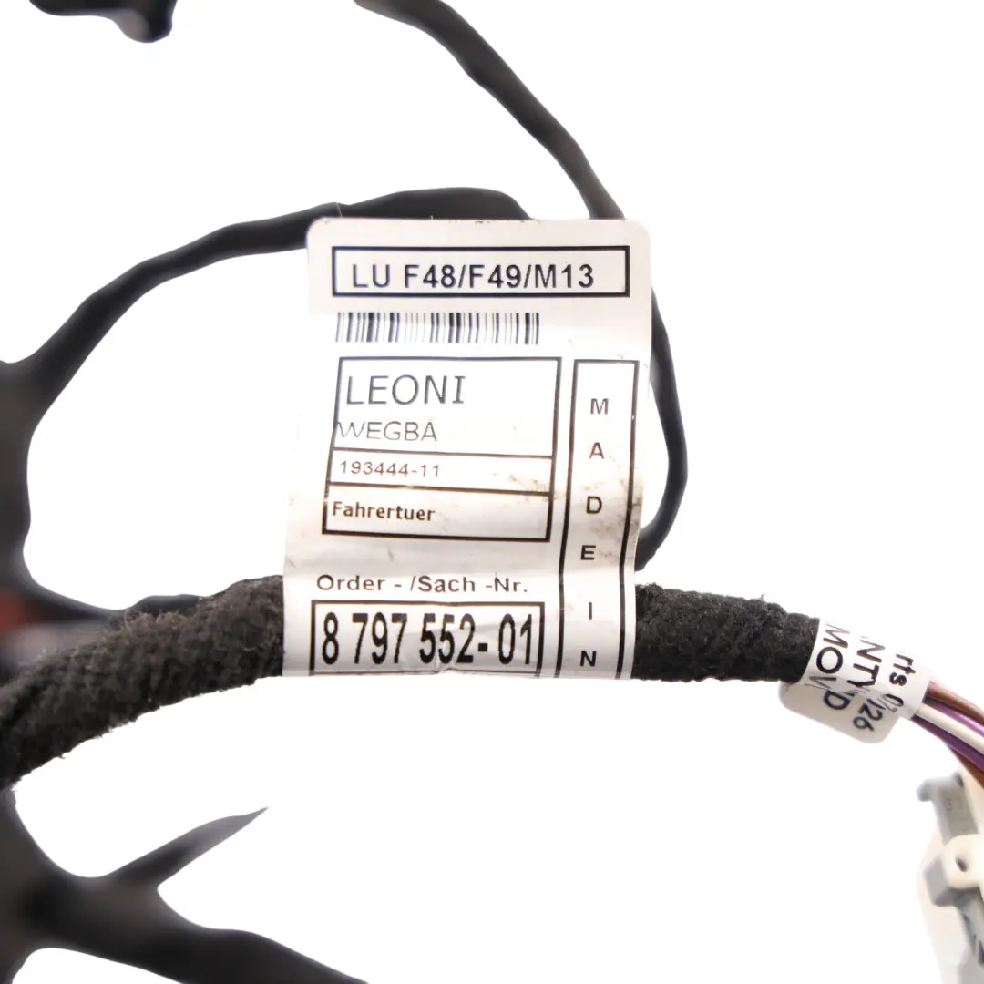 BMW X1 E84 Door Cable Harness Loom Driver Side Wiring Set 9233551 - SKU 9384571-2 - Part number 9384571