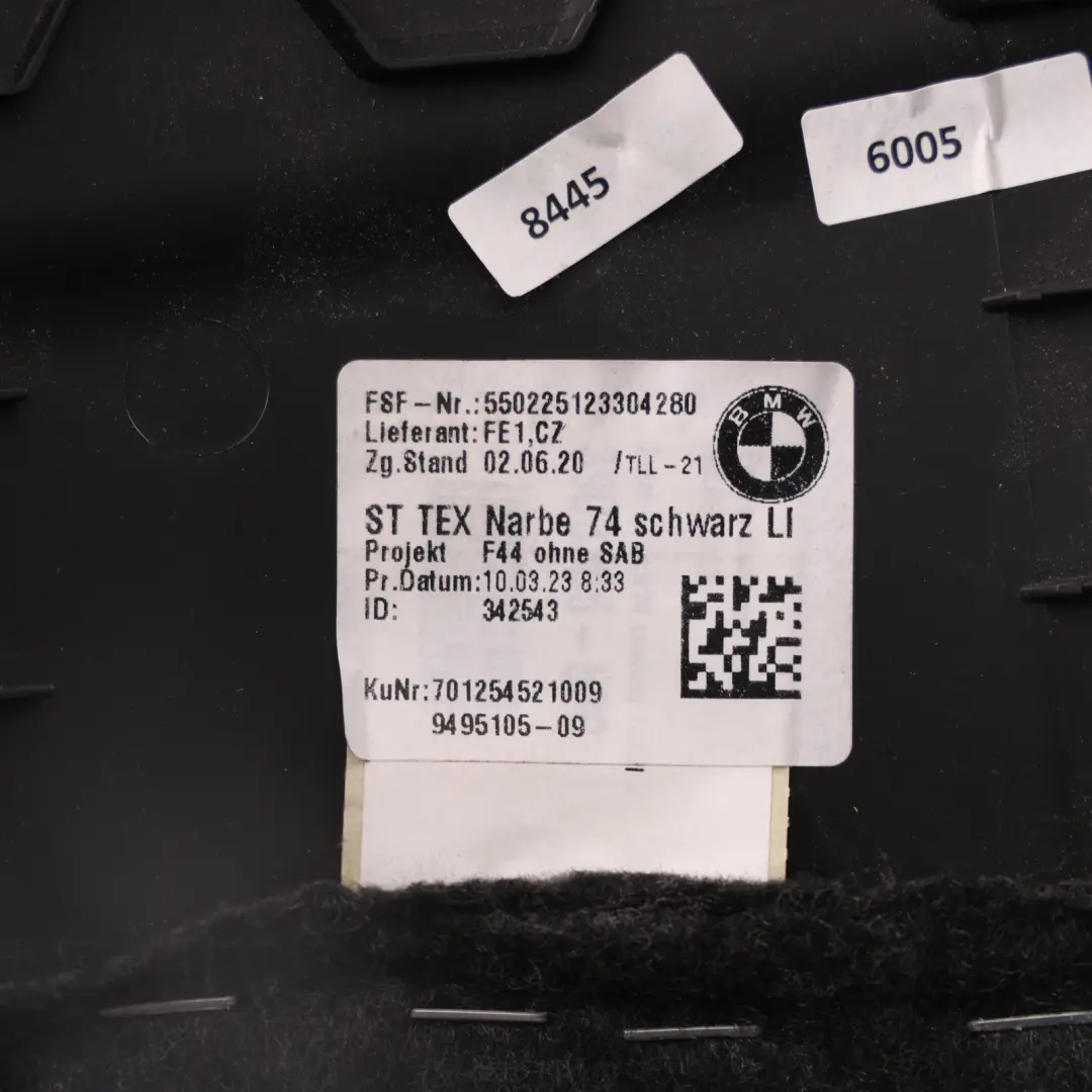 Trim Cover Panel Left N/S Side Black to BMW F44 Gran Coupe Rear Seat with Part number 9495105 BMW F44 Gran Coupe Rear Seat Trim Cover Panel Left N/S Side Black - SKU 9495105 - Part number 9495105