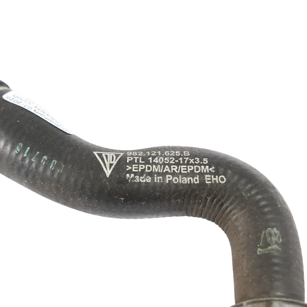 Porsche 718 Boxster 982 Water Coolant Hose Pipe Line 2.0 Petrol - SKU 982121625B - Part number 982121625B