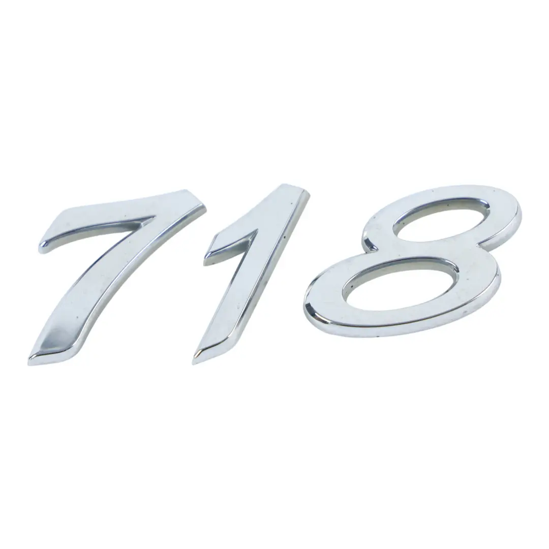 Heck Emblem Abzeichen Silber Chrom für Porsche 718 Boxster 982 mit Teilenummer 982853675A Porsche 718 Boxster 982 Heck Emblem Abzeichen Silber Chrom - SKU 982853675A - Teilenummer 982853675A