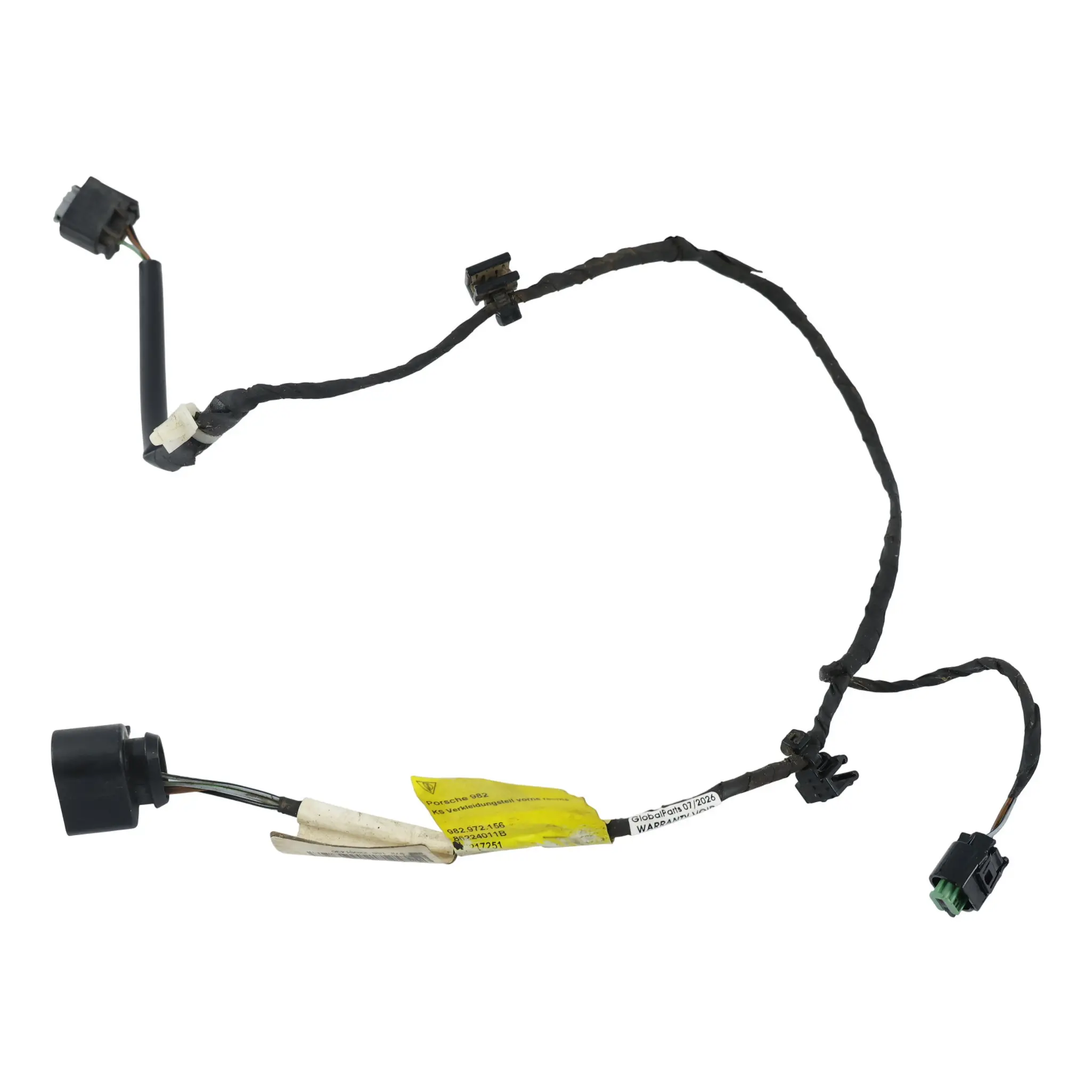 Porsche 718 Boxster 982 Cablaggio Paraurti Anteriore Destro 982972156B