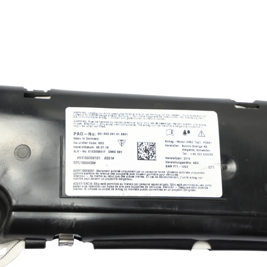 Porsche 718 Boxster 982 Módulo Unidad Air Modul Puerta Izquierdo 99180309101 - SKU 99180309107 - Número de pieza 99180309107