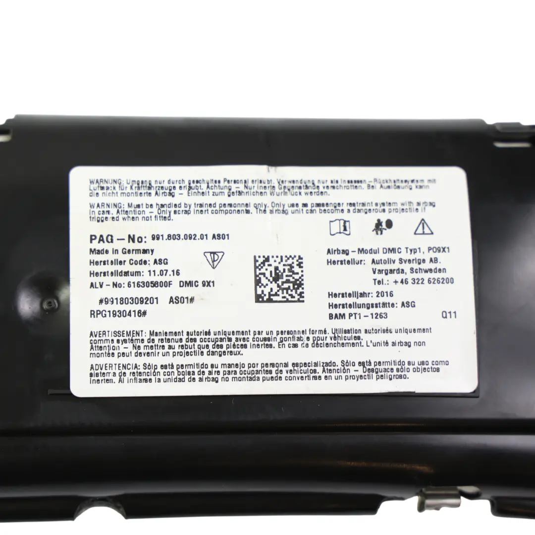 Porsche 718 Boxster 982 Módulo Unidad Air Module Puerta Derecho 99180309201 - SKU 99180309207 - Número de pieza 99180309207