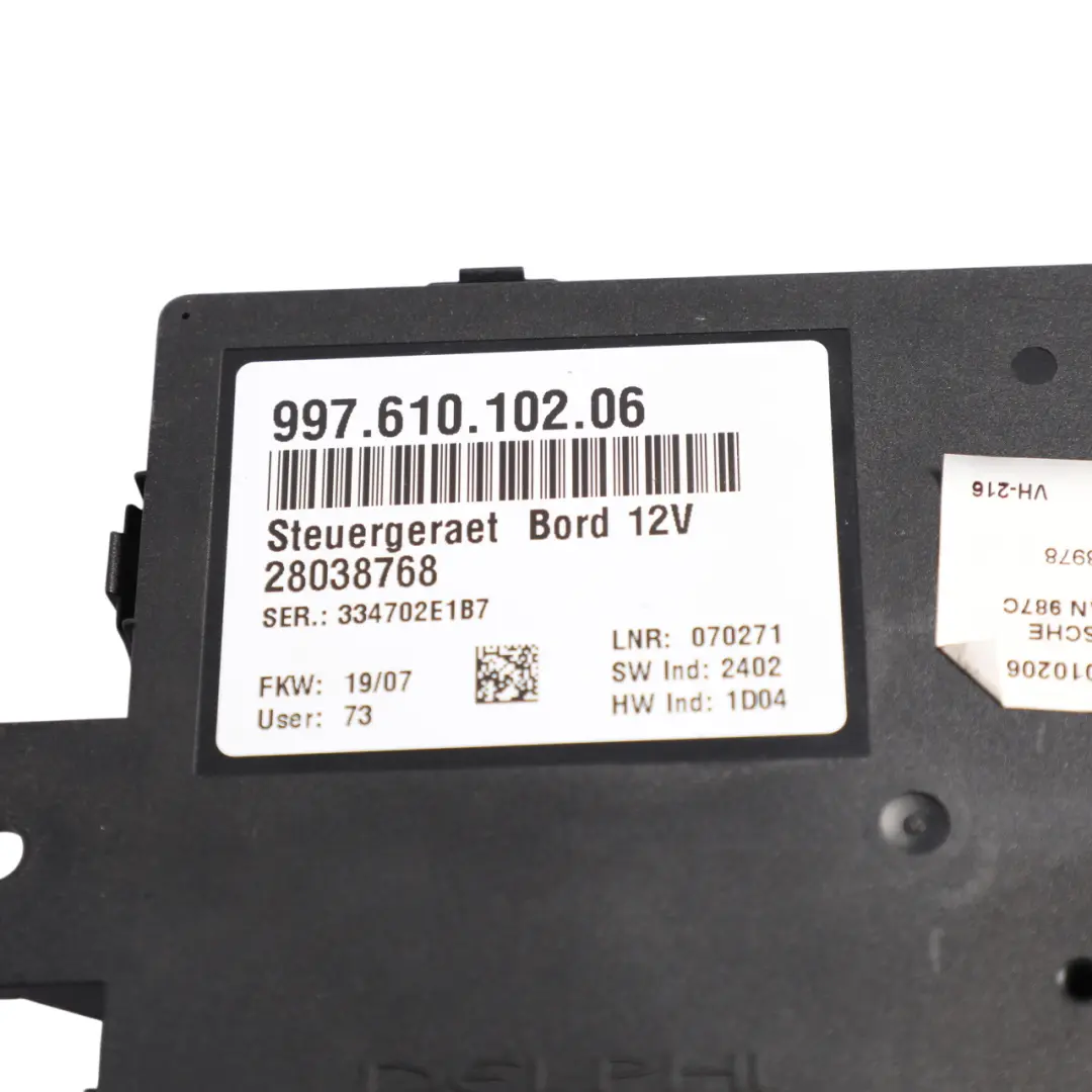Body Control Module ECU to Porsche 911 997 Boxster Cayman 987 with Part number 99761010206 Porsche 911 997 Boxster Cayman 987 Body Control Module ECU - SKU 99761010206 - Part number 99761010206