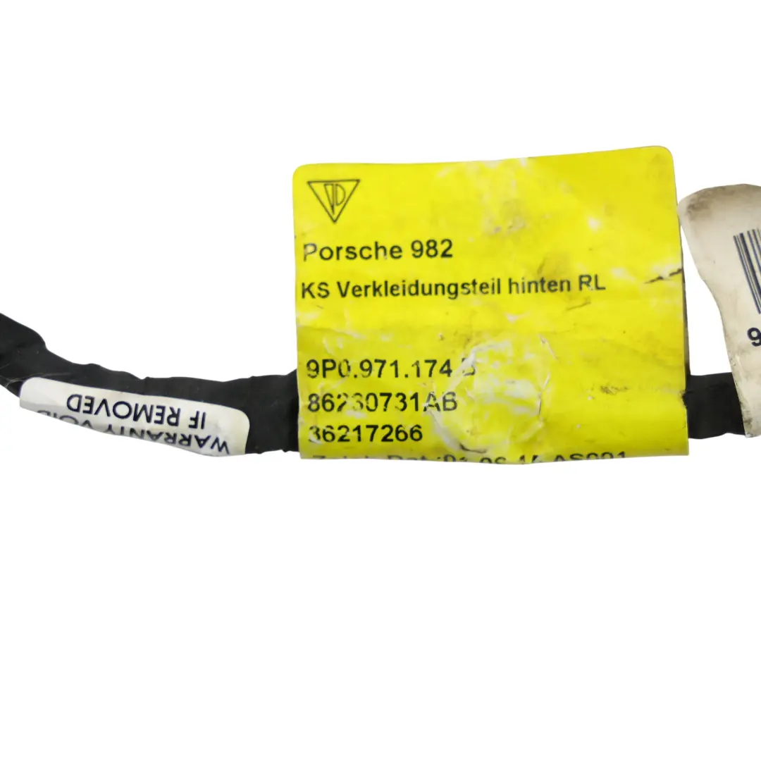 Stoßstange Hinten Parksensor Kabelbaum ABS für Porsche 718 Boxster 982 mit Teilenummer 9P0971174E Porsche 718 Boxster 982 Stoßstange Hinten Parksensor Kabelbaum ABS - SKU 9P0971174E - Teilenummer 9P0971174E
