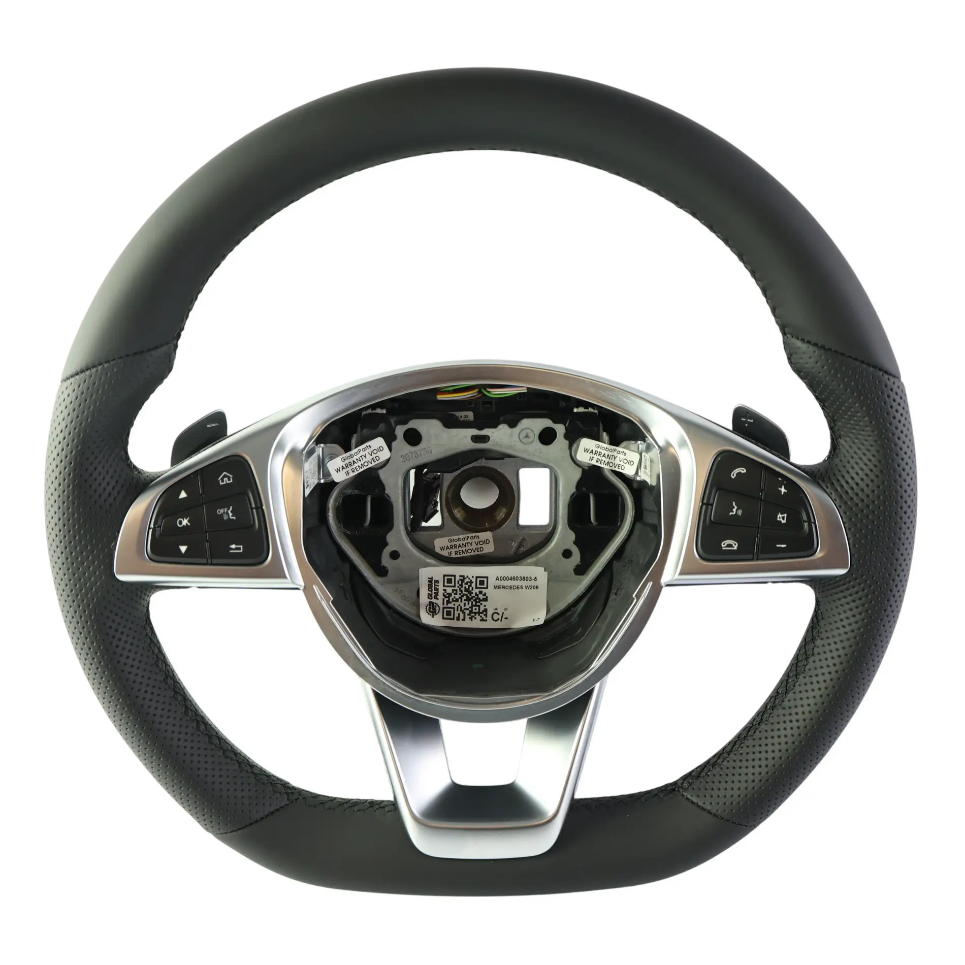 Mercedes W205 C253 Volante Nero Pelle Multifunzione NOVITÀ Cambio Paddle NUOVO