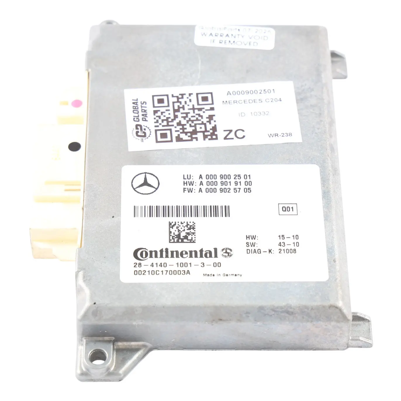 Mercedes C204 Video Radar Sensor Control Module Unit ECU A0009002501