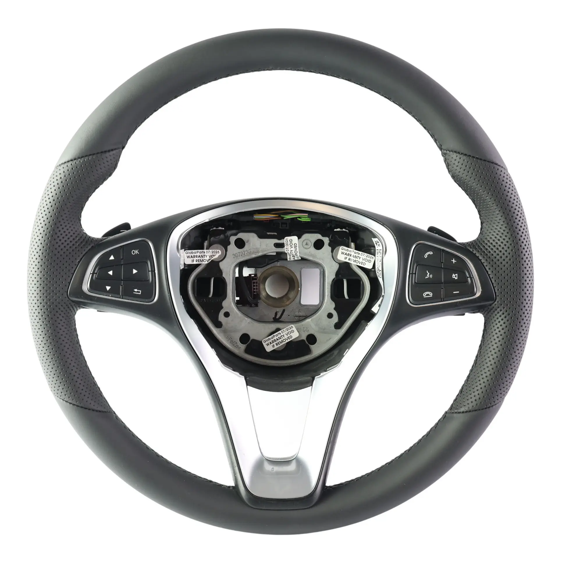 Mercedes C117 W156 W176 W242 W246 Volant Cuir Noir Palettes NEUF