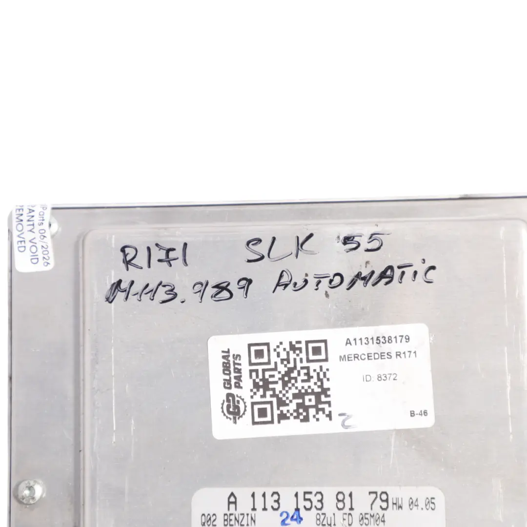 Mercedes R171 SLK 55 AMG M113.989 360HP Engine ECU Module Automatic - SKU A1131538179 - Part number A1131538179