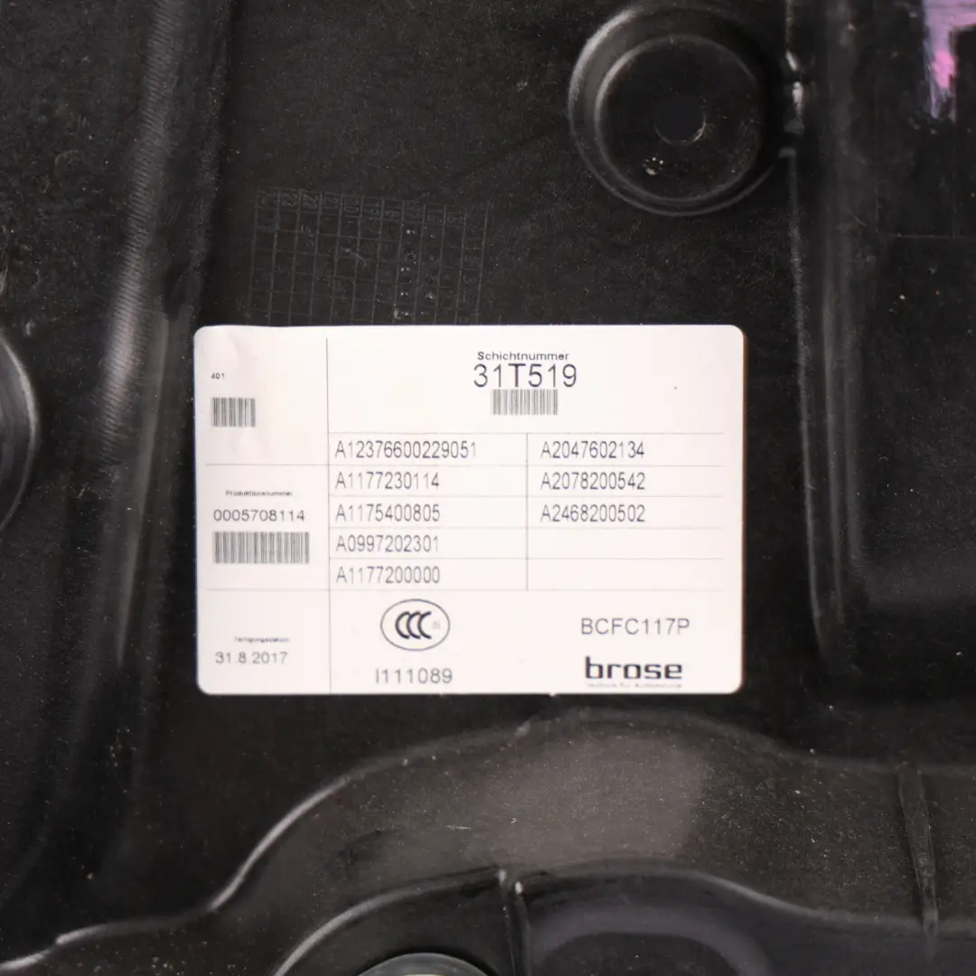 Door Window Lifter Regulator Motor Front Left N/S to Mercedes CLA C117 with Part number A1177200000 Mercedes CLA C117 Door Window Lifter Regulator Motor Front Left N/S - SKU A1177200000 - Part number A1177200000