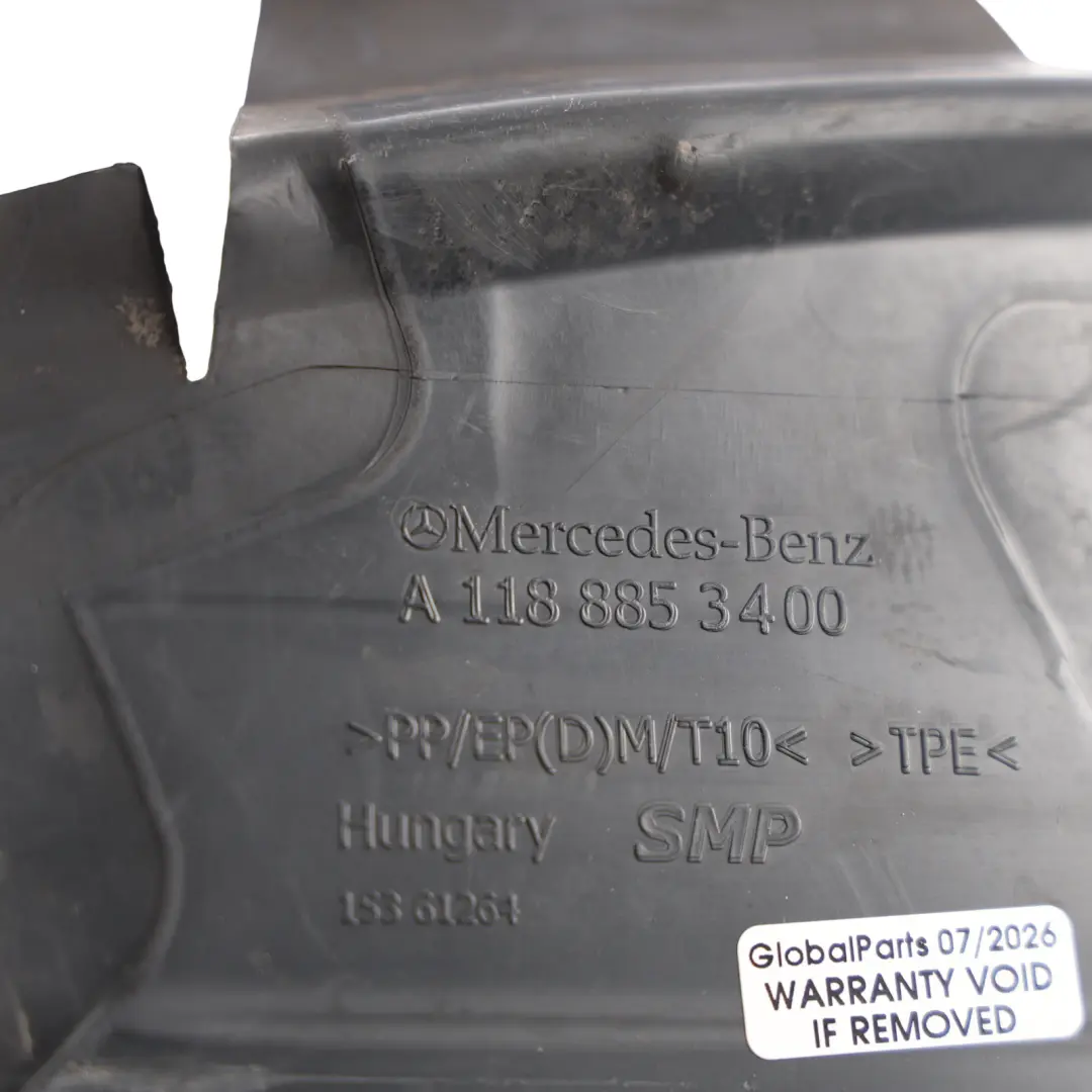 Mercedes CLA C118 Front Air Duct Radiator Surround Guide Cover - SKU A1188853400 - Part number A1188853400
