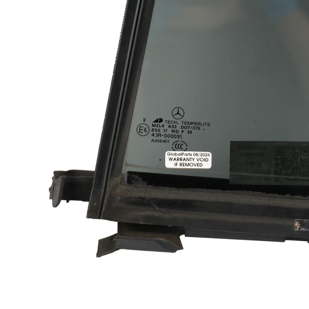 Mercedes X164 Rear Door Quarter Window Glass Glazing Left N/S AS3 - SKU A1647301355 - Part number A1647301355