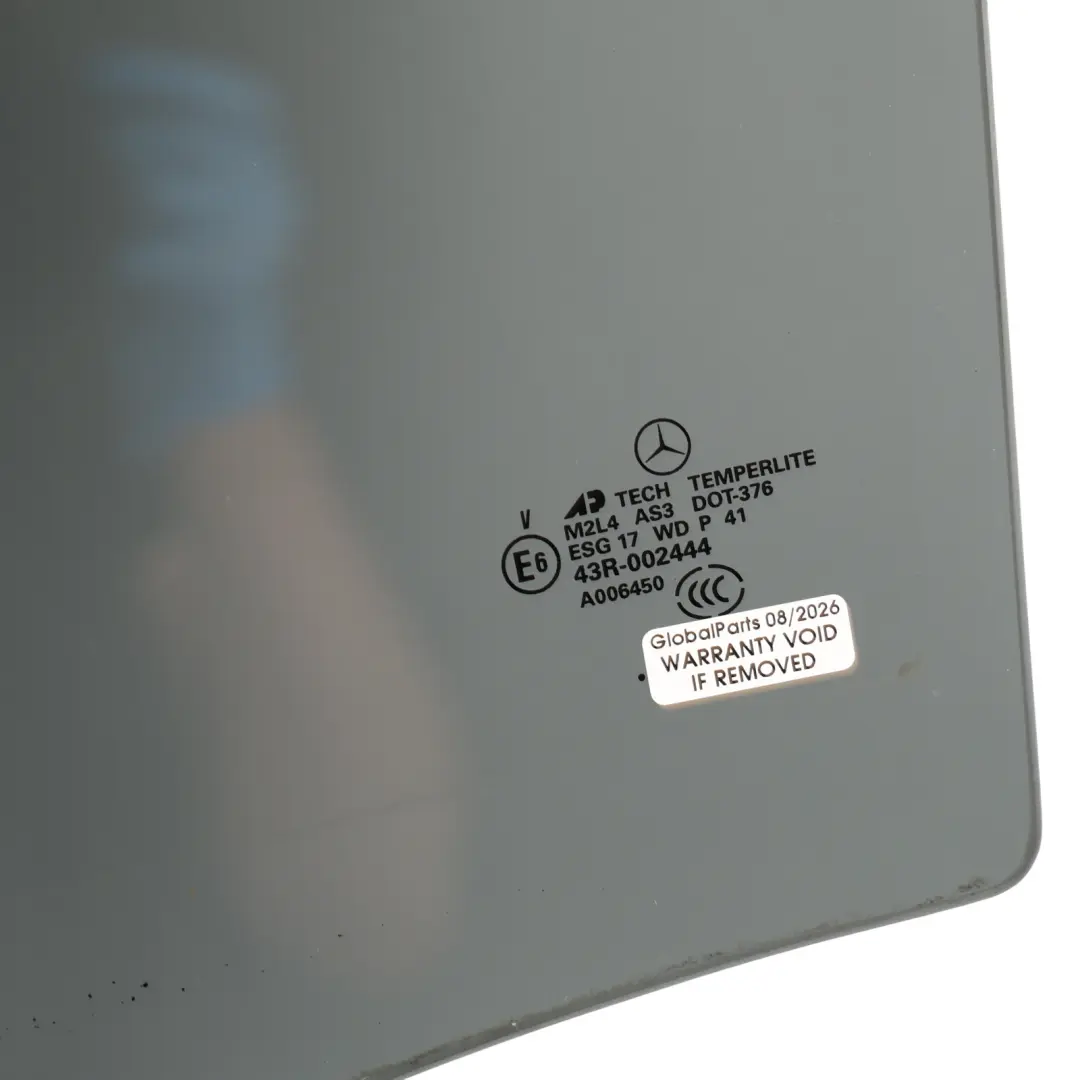 Mercedes X164 Rear Door Window Glass Glazing Left N/S Side AS3 - SKU A1647350910 - Part number A1647350910