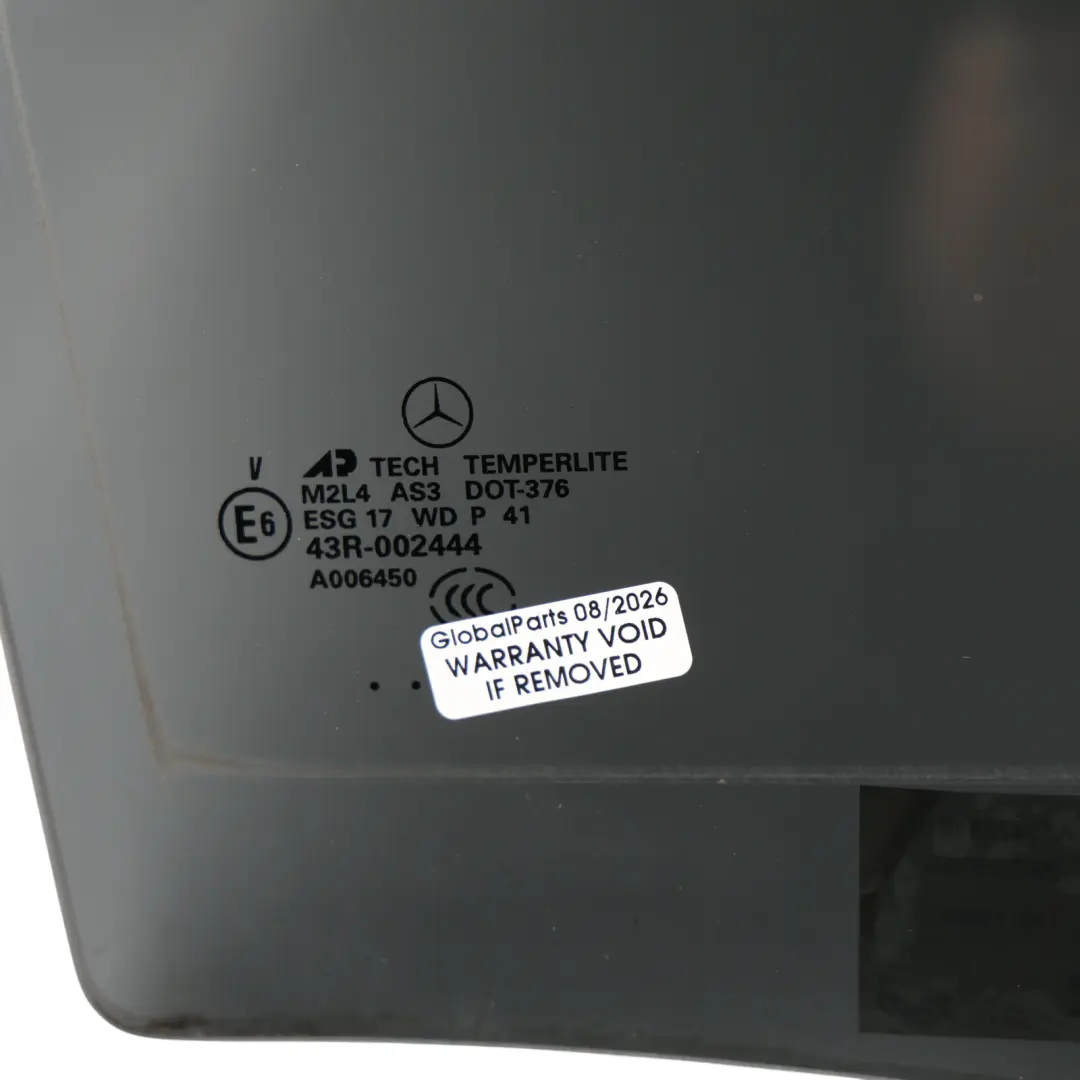 Door Window Glass Glazing Right O/S Side AS3 A1647350910 to Mercedes X164 Rear with Part number A1647351010 Mercedes X164 Rear Door Window Glass Glazing Right O/S Side AS3 A1647350910 - SKU A1647351010 - Part number A1647351010