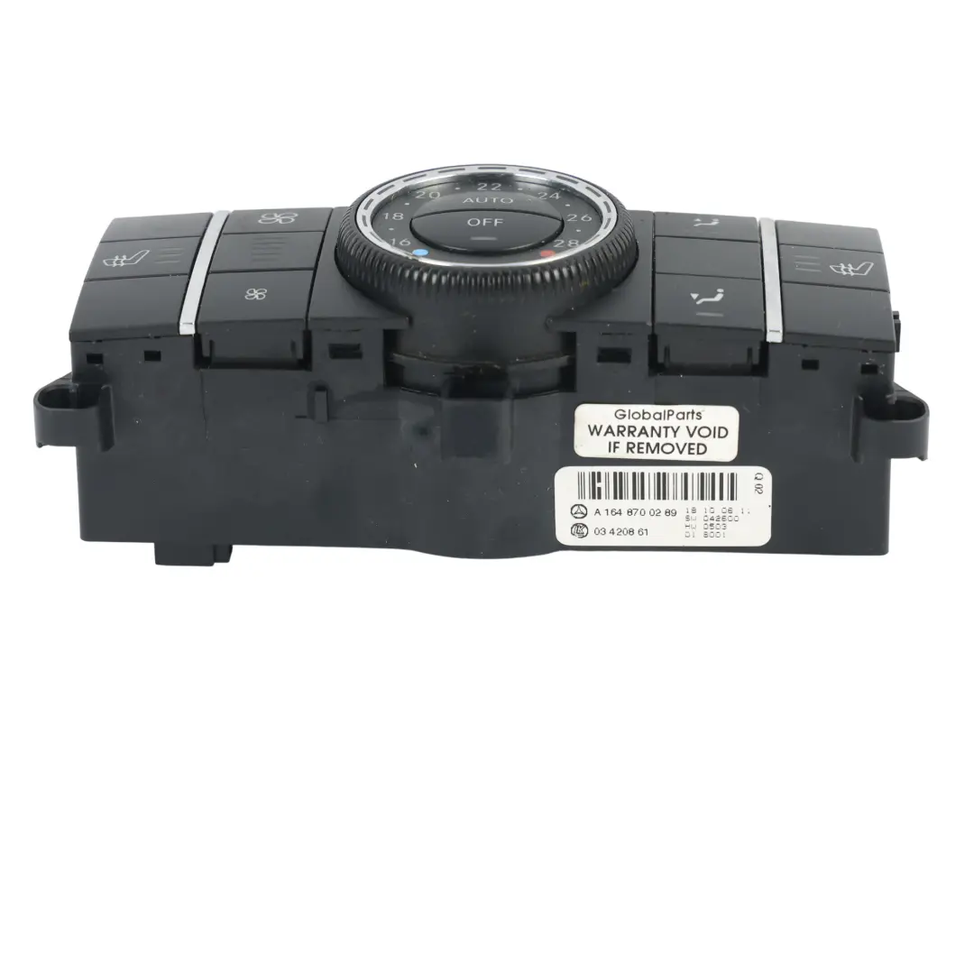 Mercedes GL X164 R W251 Rear Heater Climate Control Panel Switch - SKU A1648700289 - Part number A1648700289