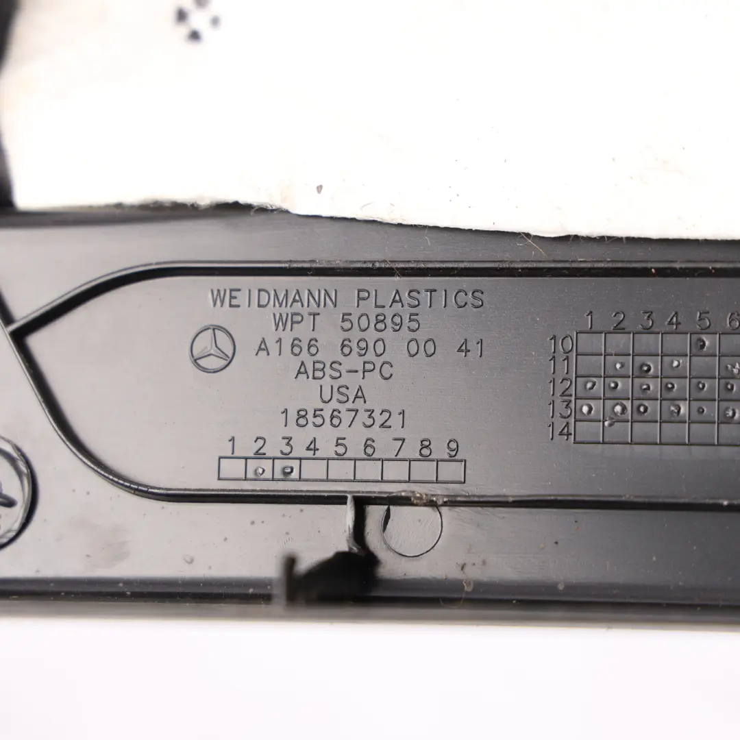Mercedes ML W166 Loading Sill Trunk Cover Luggage Edge Trim - SKU A1666900041-1 - Part number A1666900041