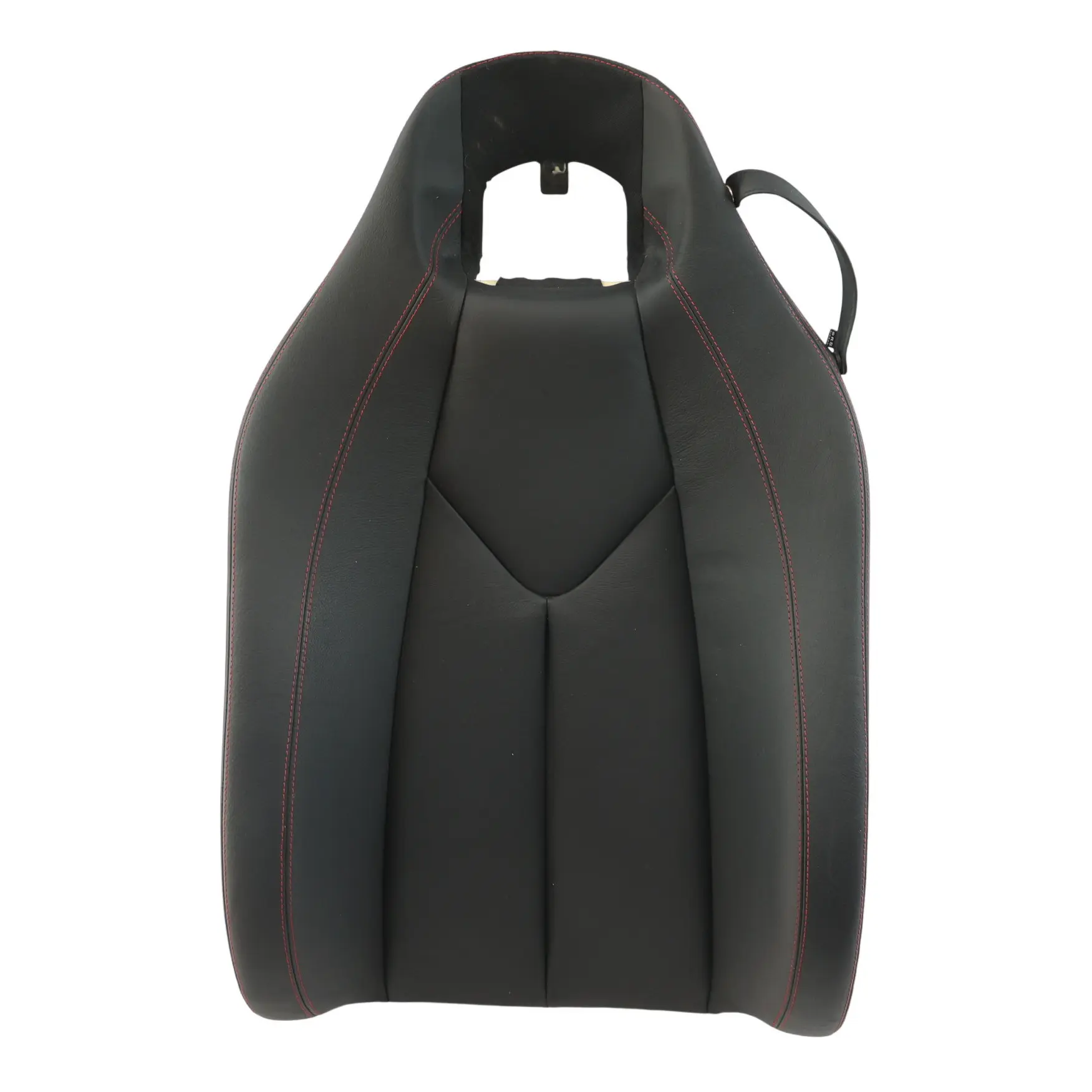Mercedes R171 Front Seat Backrest Left N/S Heated Leather Nappa Black Red Thread