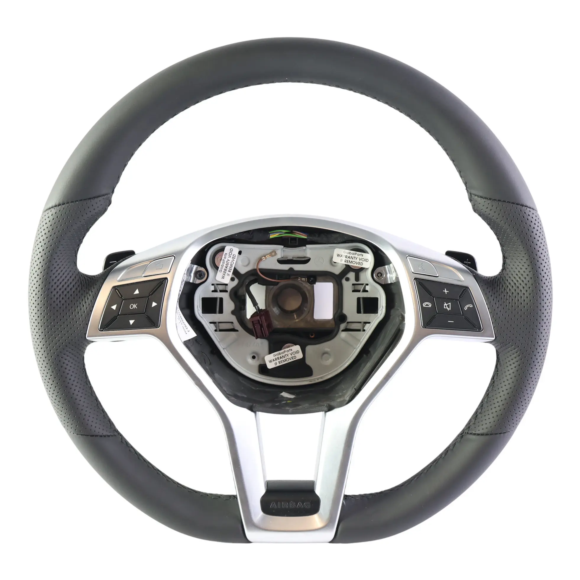 Mercedes W204 W212 Kierownica Sport NOWA Czarna Skóra Łopatki Multifunkcja