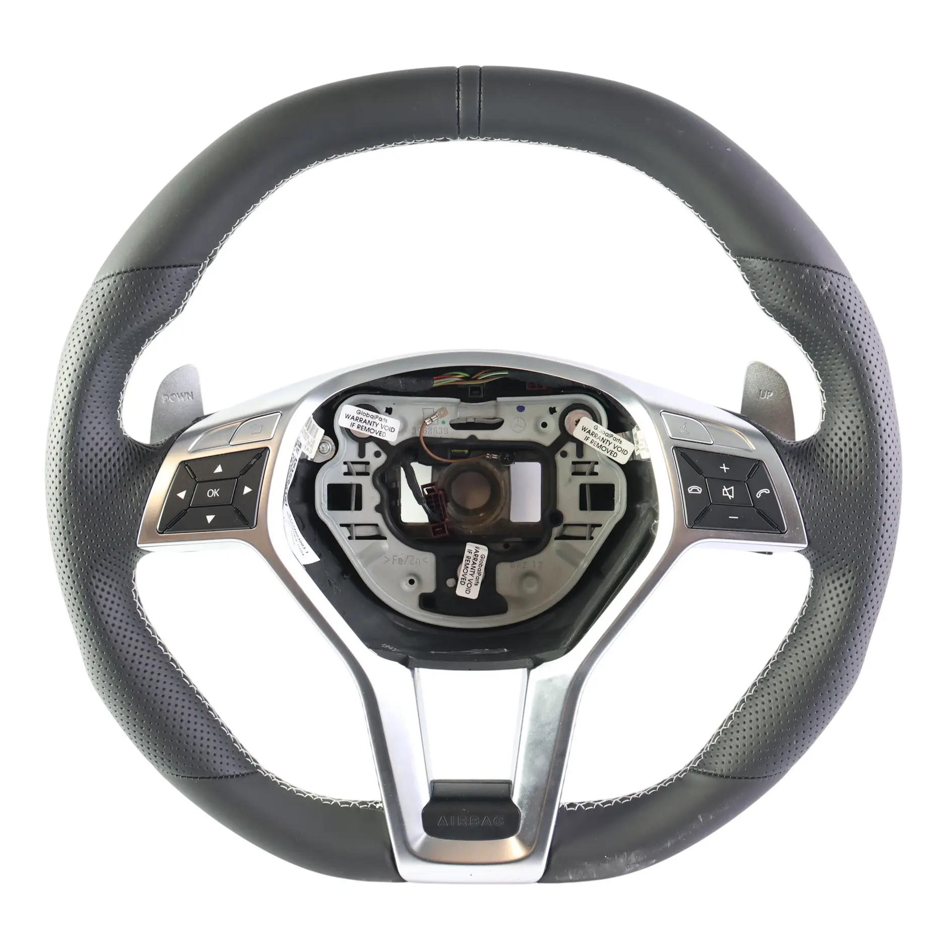 Mercedes R172 W204 W212 C218 Steering Wheel NEW Black Leather Paddle Shift