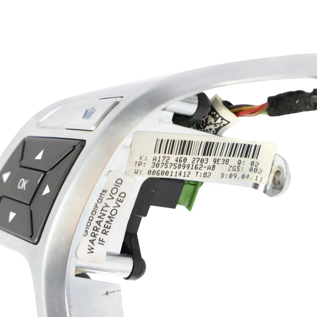 Steering Wheel Switch Multifunction Button Silver Trim to Mercedes R172 with Part number A1725400362 Mercedes R172 Steering Wheel Switch Multifunction Button Silver Trim - SKU A1725400362-2 - Part number A1725400362