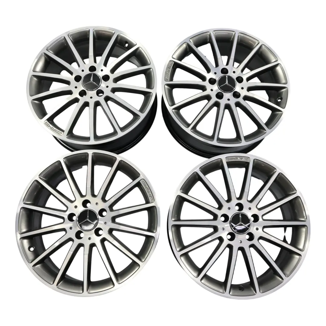 Mercedes W176 4x AMG Alloy Wheel Rim 18" 7.5J ET:52 14-Spoke A1764010200 Set - SKU A1764010200-SET - Part number A1764010200-SET