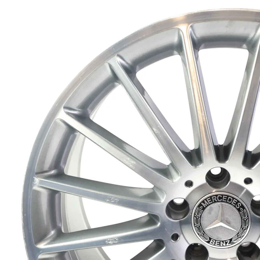 Front Silver Wheel Alloy Rim 19" 8J ET:48 to Mercedes C117 W176 AMG with Part number A1764010502 Mercedes C117 W176 AMG Front Silver Wheel Alloy Rim 19" 8J ET:48 - SKU A1764010502-5 - Part number A1764010502