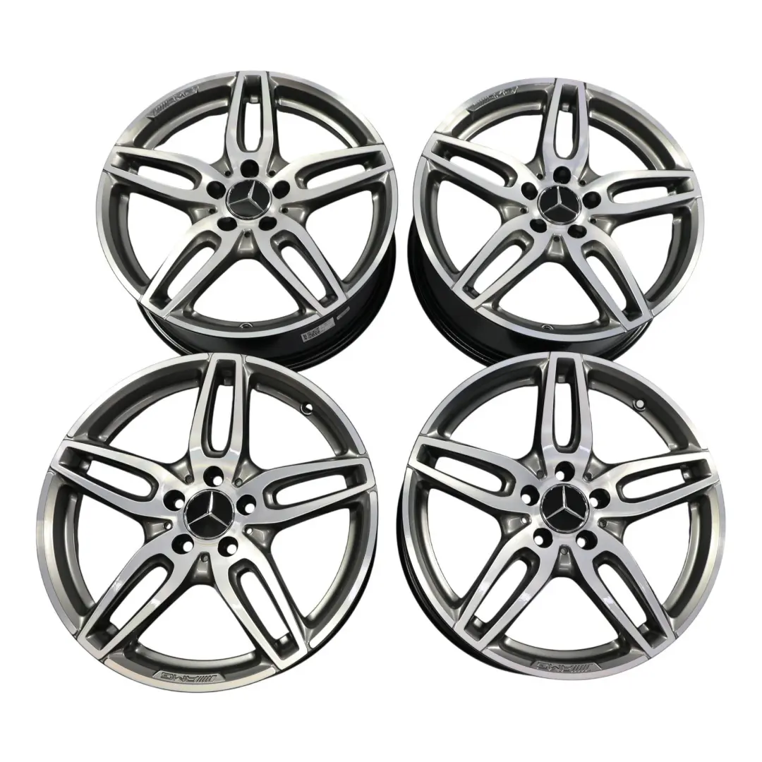 4x AMG Alloy Wheel Rim 18" ET:52 7.5J Double Spoke A1764010700 Set to Mercedes W176 with Part number A1764010700-SET Mercedes W176 4x AMG Alloy Wheel Rim 18" ET:52 7.5J Double Spoke A1764010700 Set - SKU A1764010700-SET - Part number A1764010700-SET