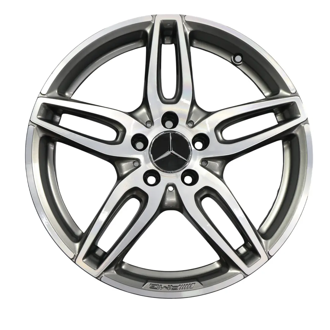 Mercedes W176 4x AMG Alloy Wheel Rim 18" ET:52 7.5J Double Spoke A1764010700 Set - SKU A1764010700-SET - Part number A1764010700-SET