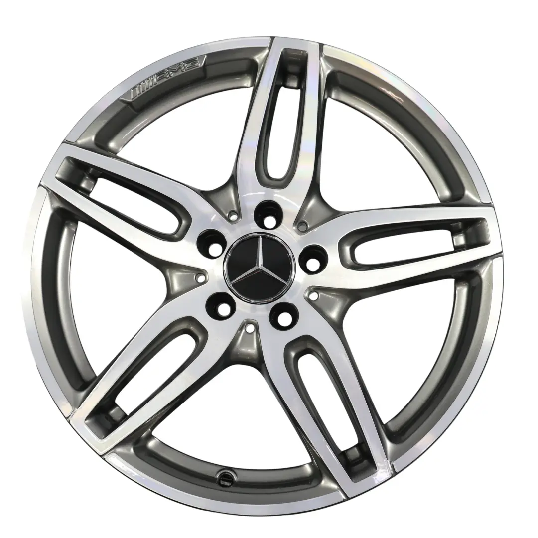 Mercedes W176 4x AMG Alloy Wheel Rim 18" ET:52 7.5J Double Spoke A1764010700 Set - SKU A1764010700-SET - Part number A1764010700-SET