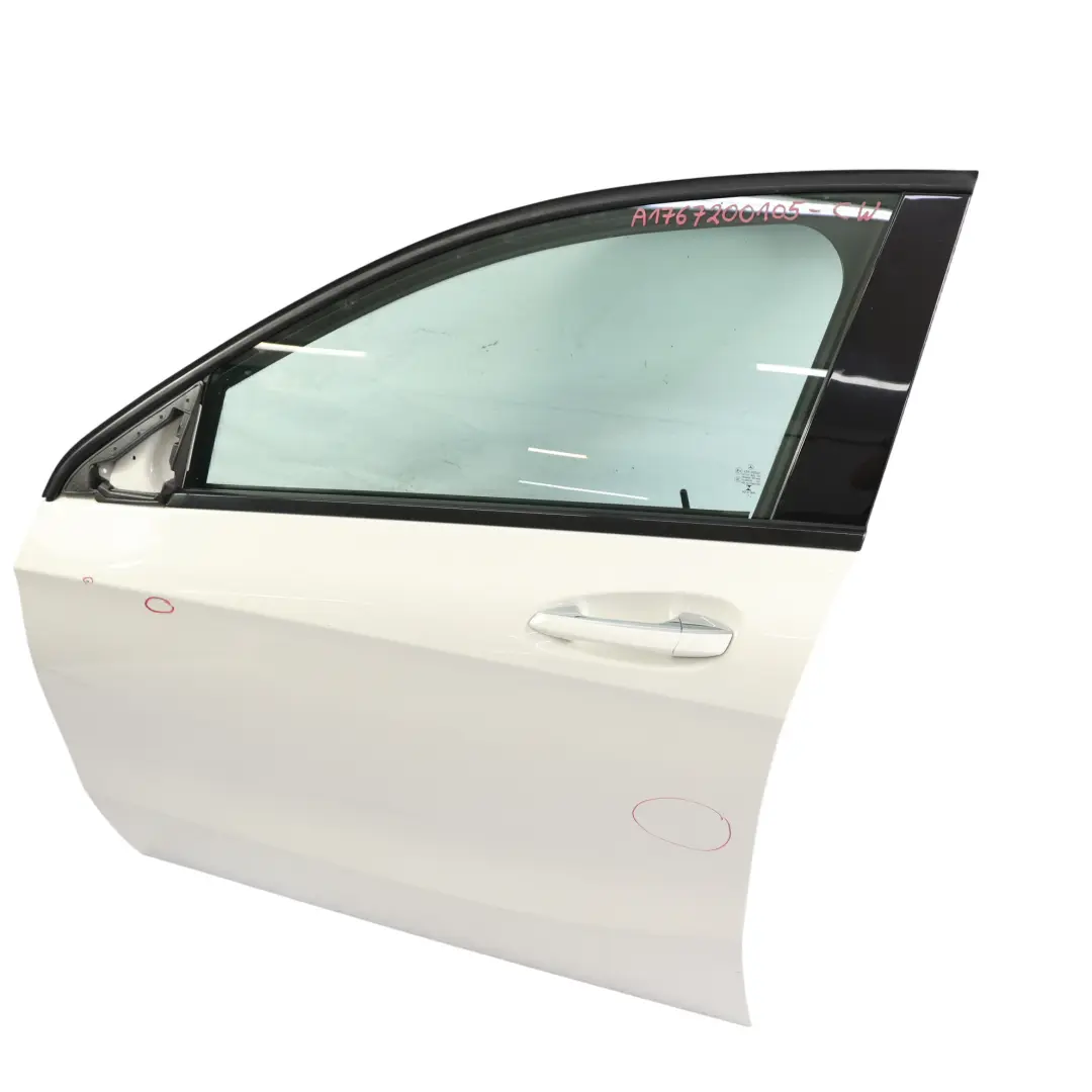 Mercedes W176 Door Front Left N/S A-Class Calcite White - 650 - SKU A1767200105-CW - Part number A1767200105