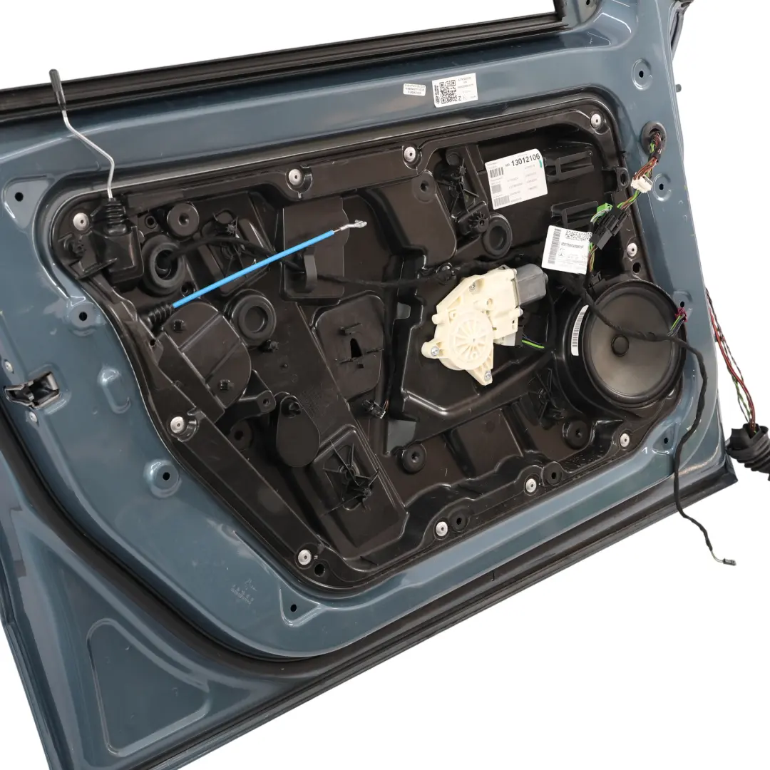 Door Front Left N/S Universe Blue Metallic - 894 to Mercedes W176 A-Class with Part number A1767200105 Mercedes W176 A-Class Door Front Left N/S Universe Blue Metallic - 894 - SKU A1767200105-UNI - Part number A1767200105