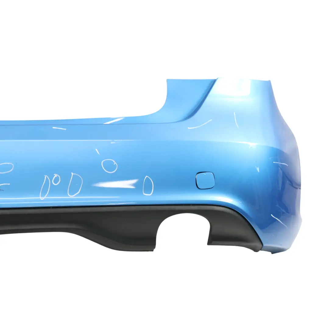 Bumper Rear Trim Panel Covering South Seas Blue - 162 to Mercedes W176 with Part number A1768800440 Mercedes W176 Bumper Rear Trim Panel Covering South Seas Blue - 162 - SKU A1768800440-SSB - Part number A1768800440