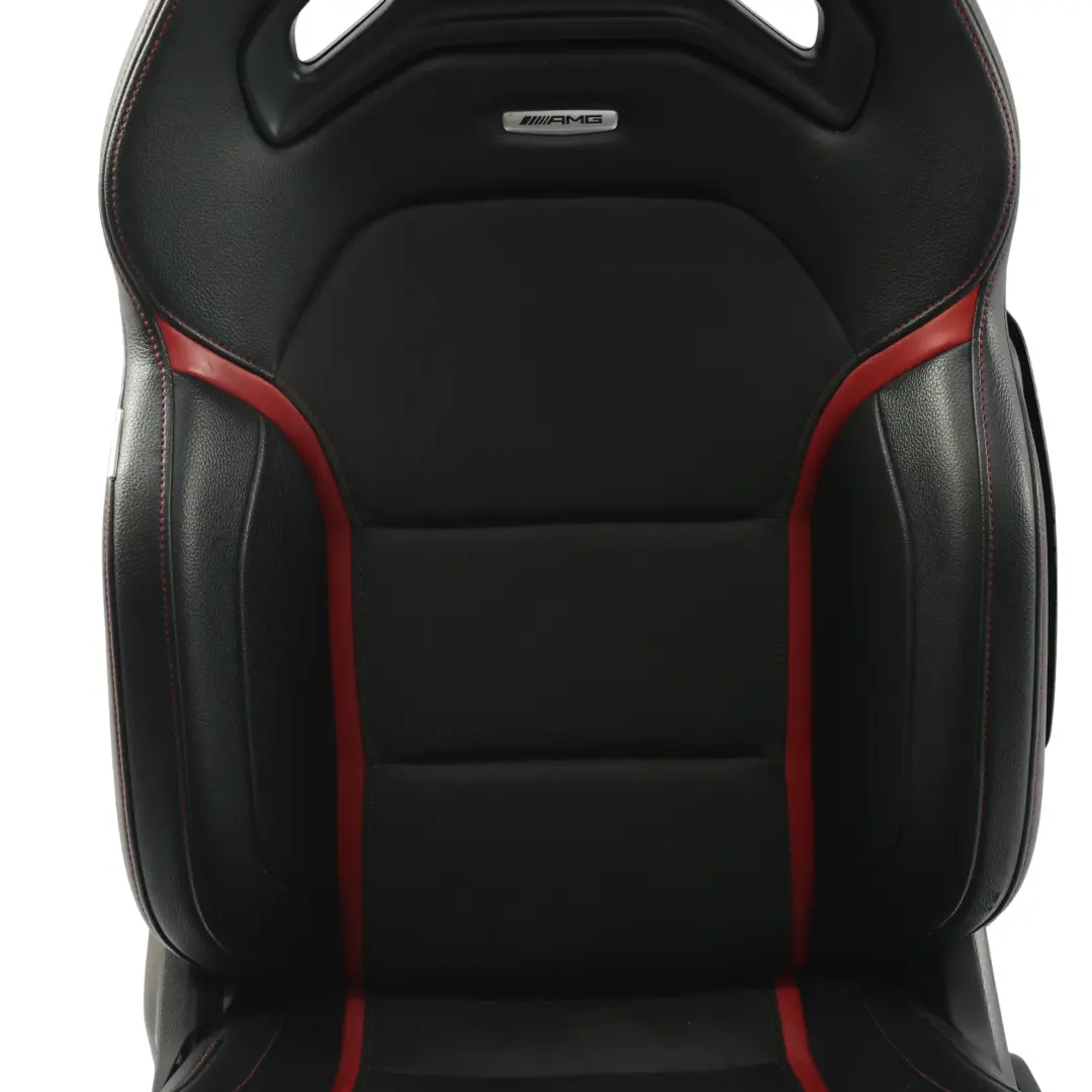 Mercedes W176 Front Seat Heated AMG Performance Leather Black Red Left N/S - SKU A1769103602-2 - Part number A1769103602