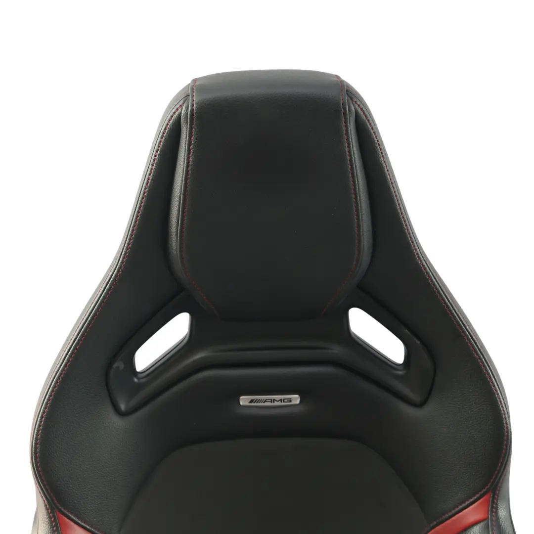 Front Seat AMG Performance Heated Leather Black Red Right O/S to Mercedes W176 with Part number A1769103702 Mercedes W176 Front Seat AMG Performance Heated Leather Black Red Right O/S - SKU A1769103702-2 - Part number A1769103702