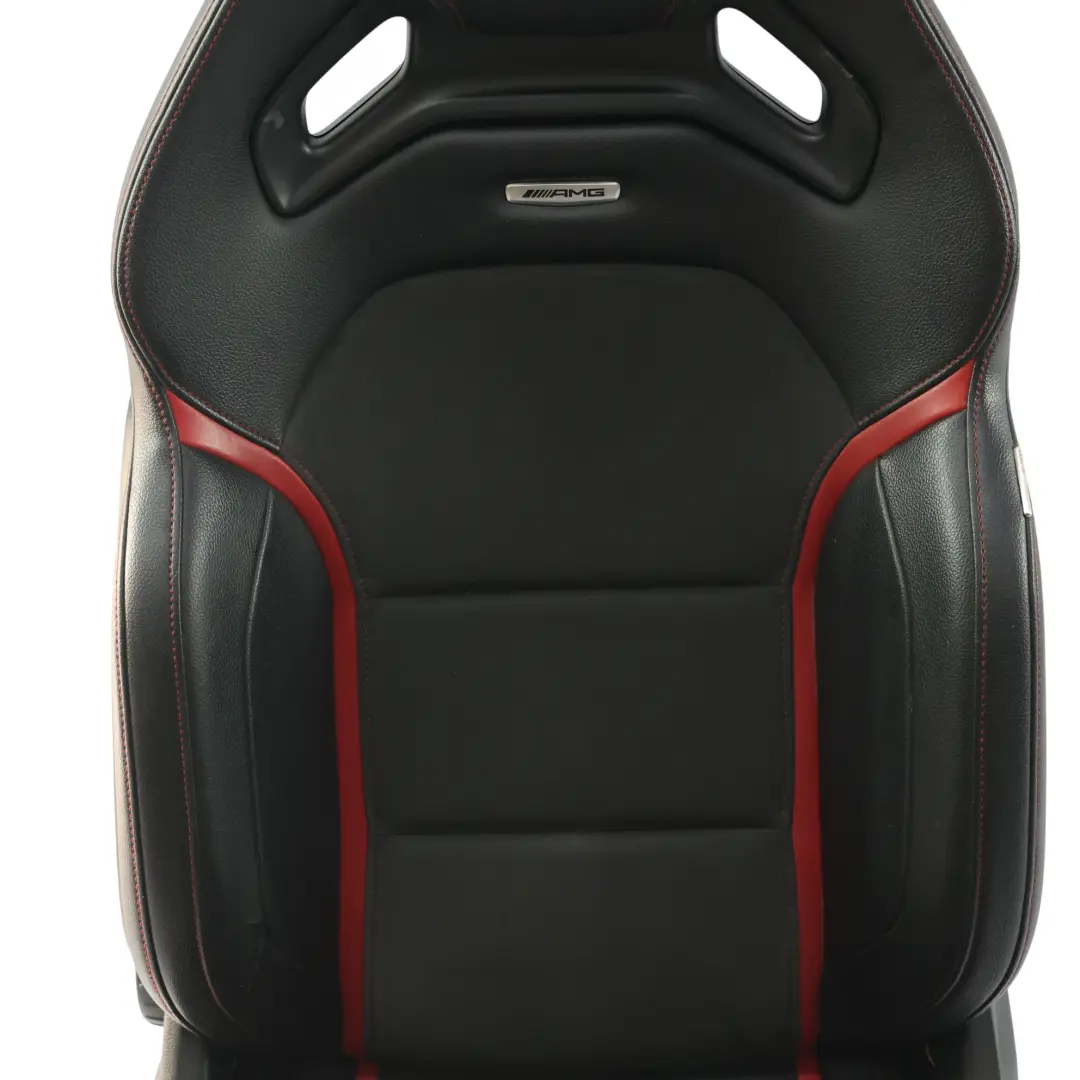 Mercedes W176 Front Seat AMG Performance Heated Leather Black Red Right O/S - SKU A1769103702-2 - Part number A1769103702