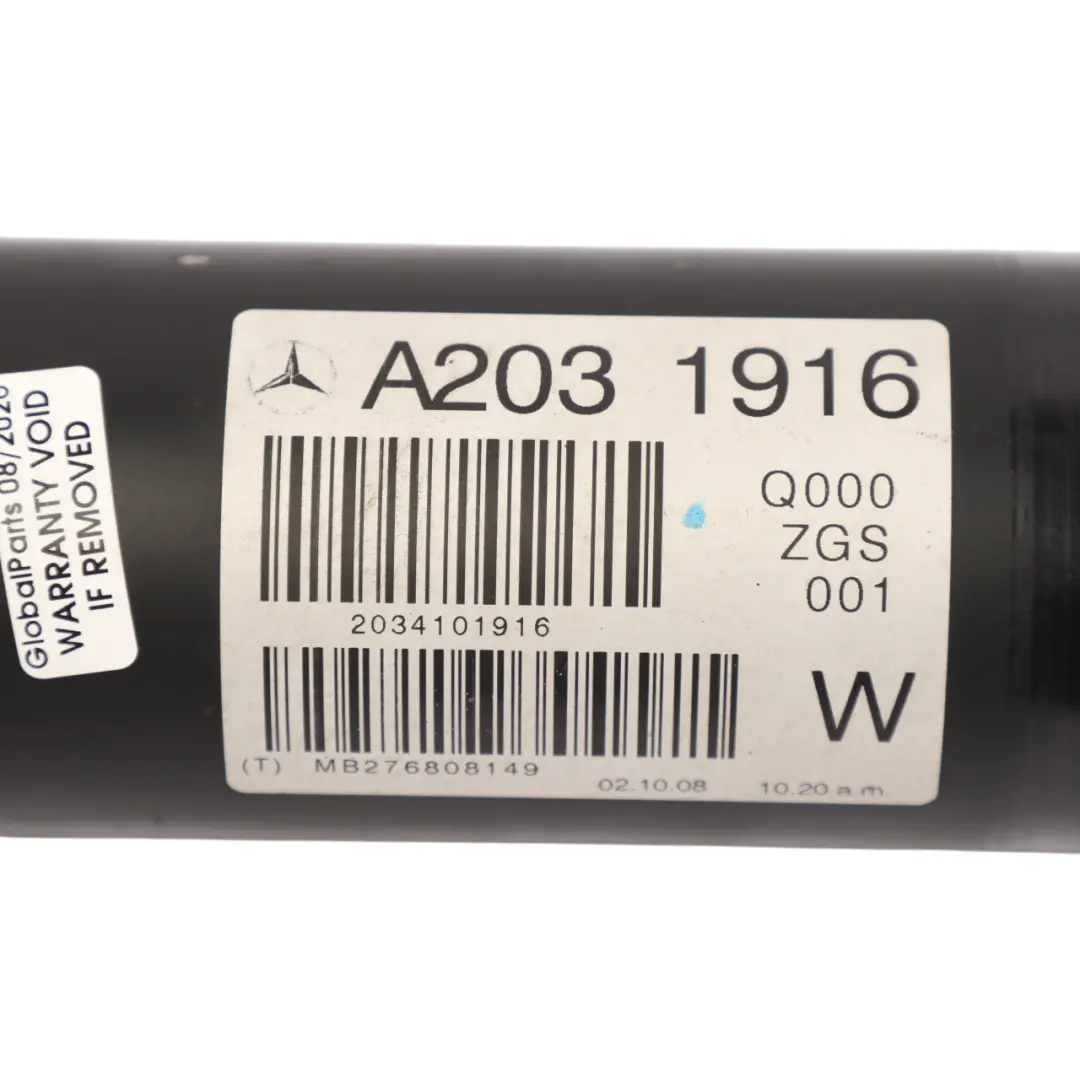 Mercedes W203 Propshaft Drive Prop Shaft M272 Petrol Automatic - SKU A2034101916 - Part number A2034101916