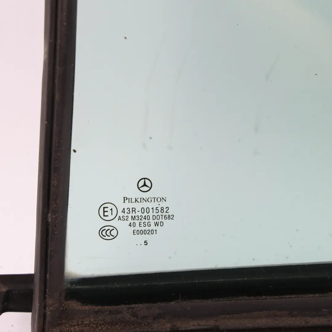 Side Window Rear Left N/S Green Glass AS2 to Mercedes S203 Estate with Part number A2037300355 Mercedes S203 Estate Side Window Rear Left N/S Green Glass AS2 - SKU A2037300355 - Part number A2037300355