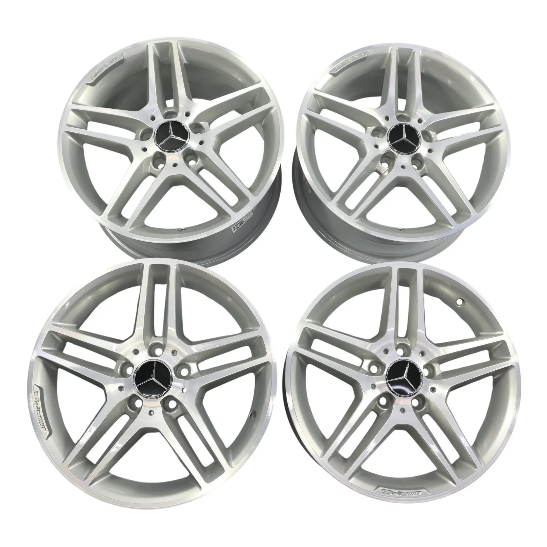 Mercedes Silber Alu Felge 4x Set 17" 7.5J ET:47 8.5J ET:58 A2044012300