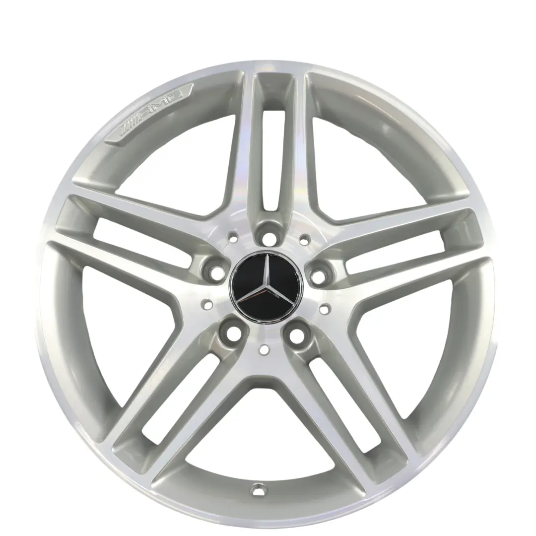 Mercedes Silver Alloy Wheel Rim 4x Set 17" 7.5J ET:47 8.5J ET:58 A2044012300 - SKU A2044012300-SET - Part number A2044012300-SET