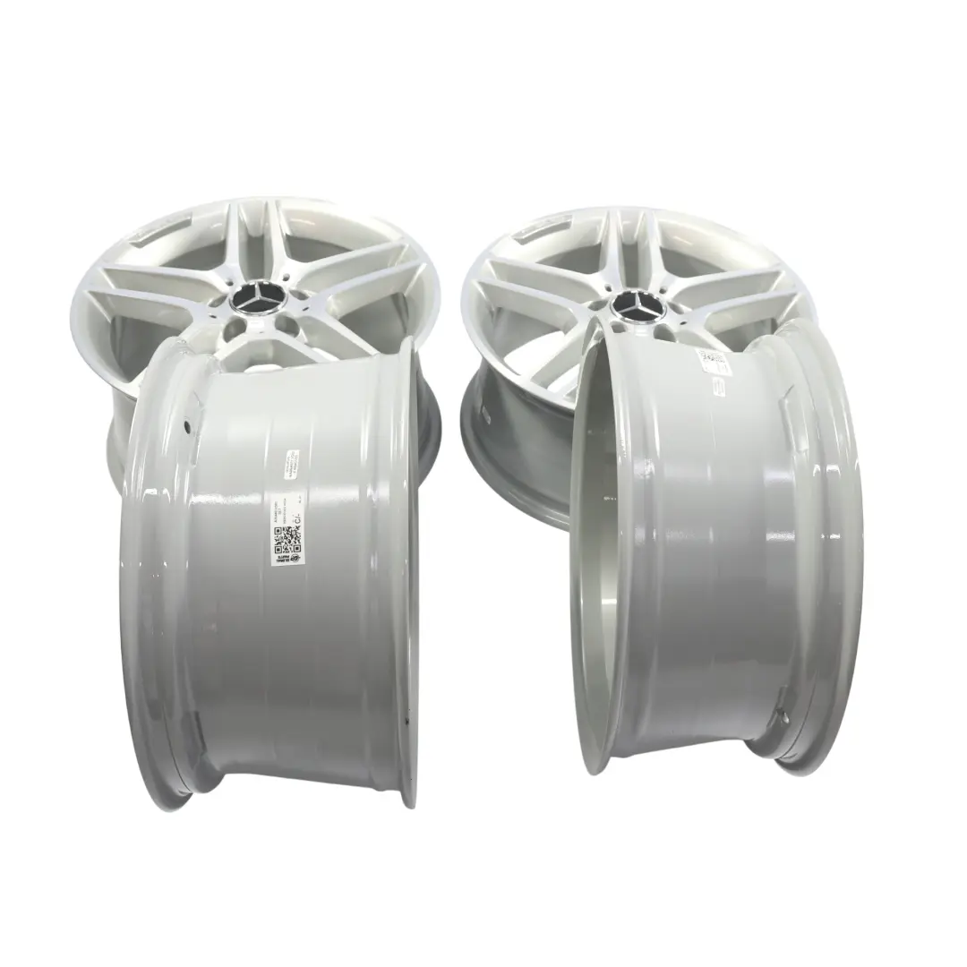 Mercedes Silver Alloy Wheel Rim 4x Set 17" 7.5J ET:47 8.5J ET:58 A2044012300 - SKU A2044012300-SET - Part number A2044012300-SET