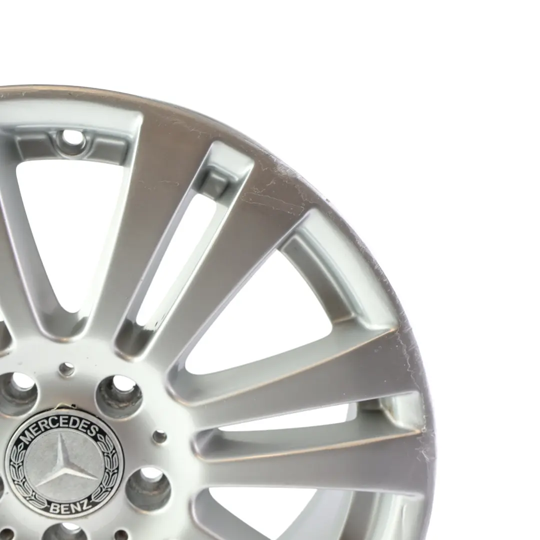 Mercedes W204 7 Double Spoke Silver Alloy Wheel Rim 17" 7,5J ET:47 - SKU A2044017402-1 - Part number A2044017402