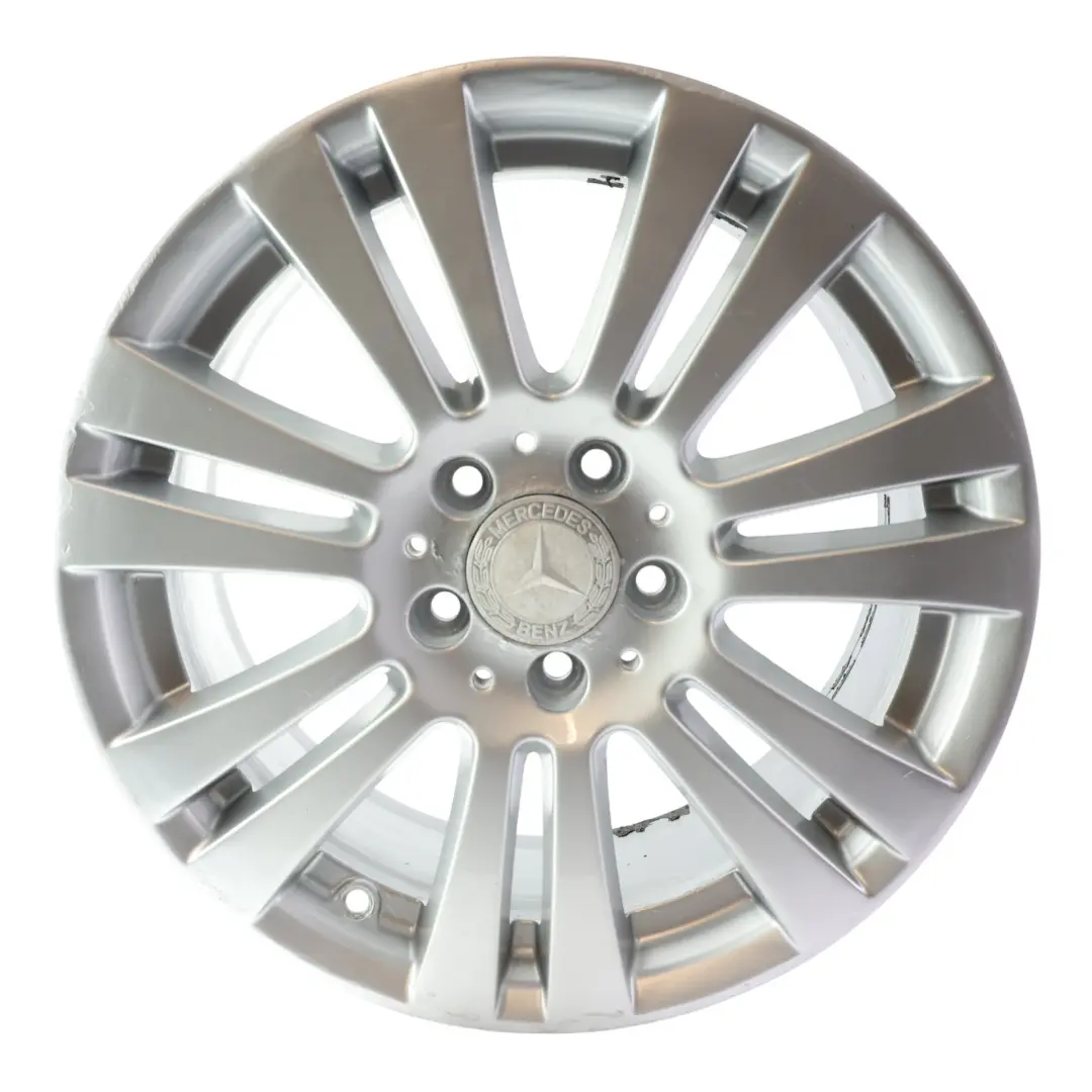 Mercedes W204 Silver Alloy Wheel Rim 17" 7,5J ET:47 7 Double Spoke - SKU A2044017402-3 - Part number A2044017402