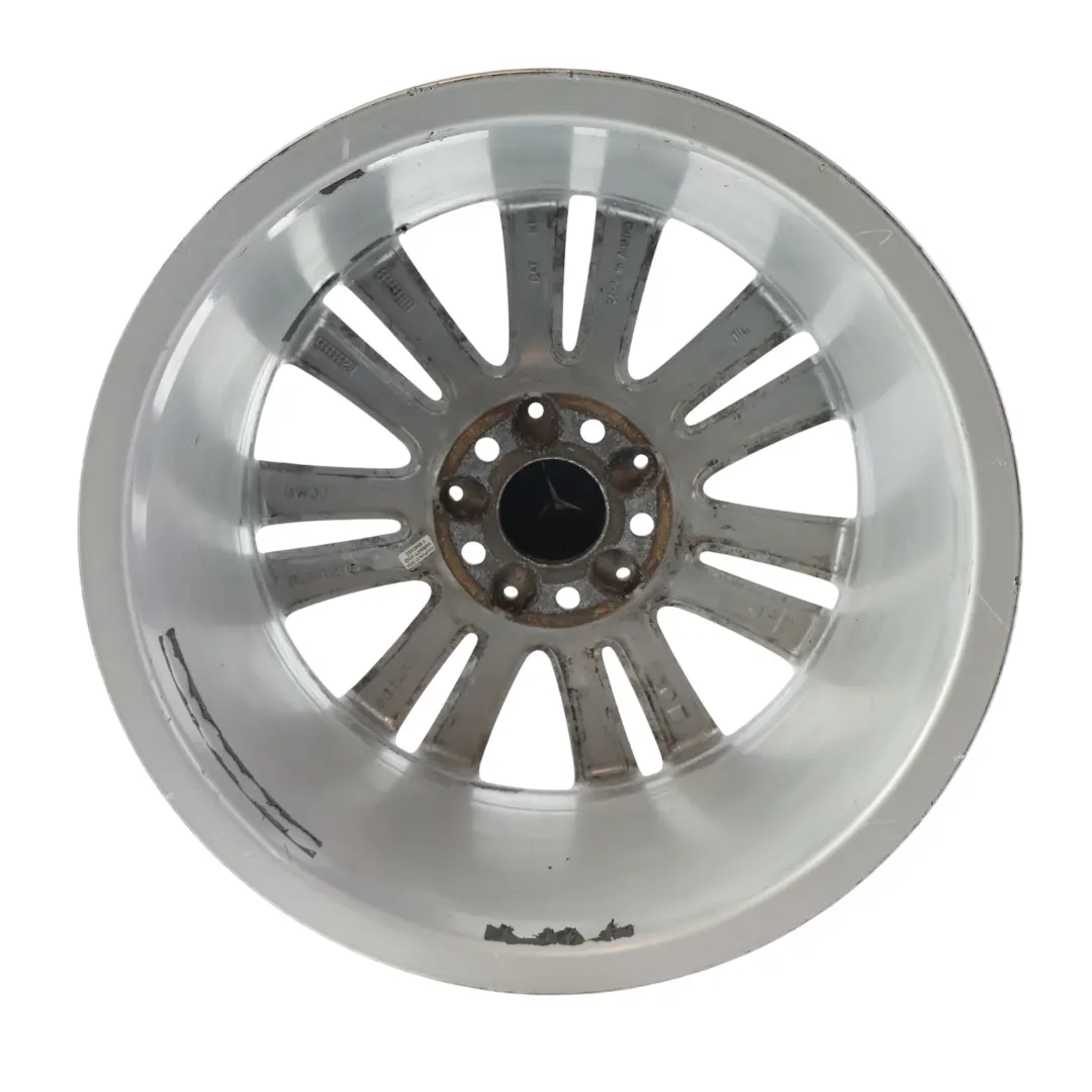 Mercedes W204 Silver Alloy Wheel Rim 17" 7,5J ET:47 7 Double Spoke - SKU A2044017402-3 - Part number A2044017402