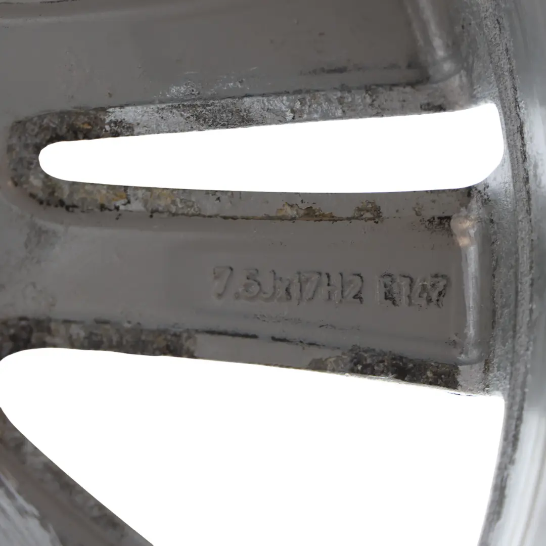Mercedes W204 Silver Alloy Wheel Rim 17" 7,5J ET:47 7 Double Spoke - SKU A2044017402-3 - Part number A2044017402
