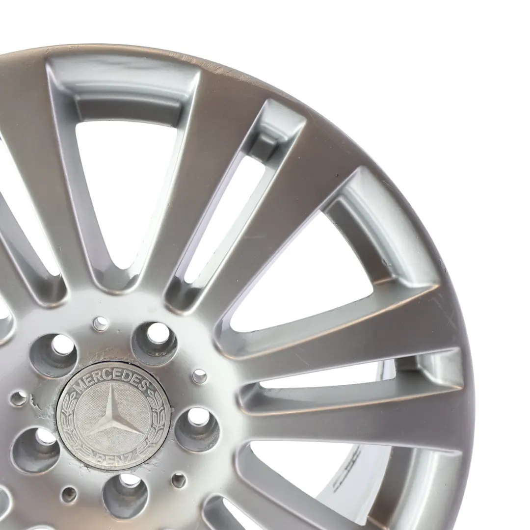 Alloy Wheel Rim 17" 7,5J ET:47 7 Double Spoke to Mercedes W204 Silver with Part number A2044017402 Mercedes W204 Silver Alloy Wheel Rim 17" 7,5J ET:47 7 Double Spoke - SKU A2044017402-3 - Part number A2044017402