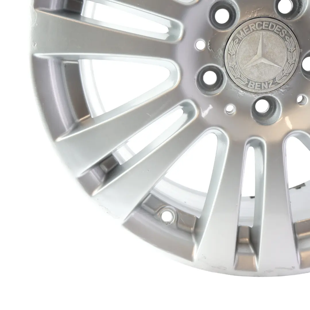Mercedes W204 Silver Alloy Wheel Rim 17" 7,5J ET:47 7 Double Spoke - SKU A2044017402-3 - Part number A2044017402