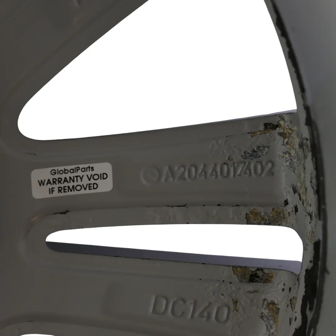 Mercedes W204 Silver Alloy Wheel Rim 17" 7,5J ET:47 7 Double Spoke - SKU A2044017402-4 - Part number A2044017402