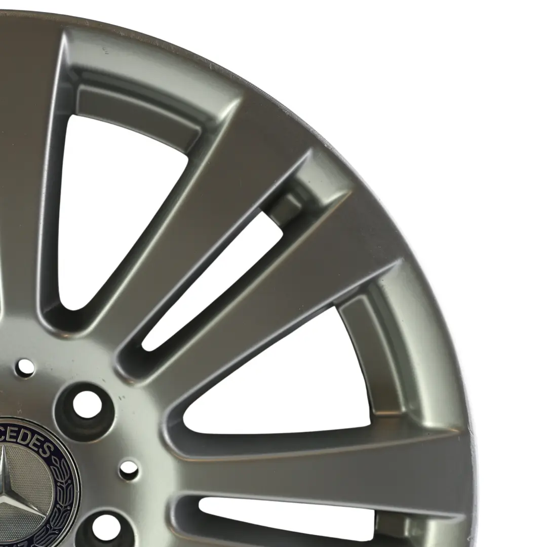 Mercedes W204 Silver Alloy Wheel Rim 17" 7,5J ET:47 7 Double Spoke - SKU A2044017402-4 - Part number A2044017402