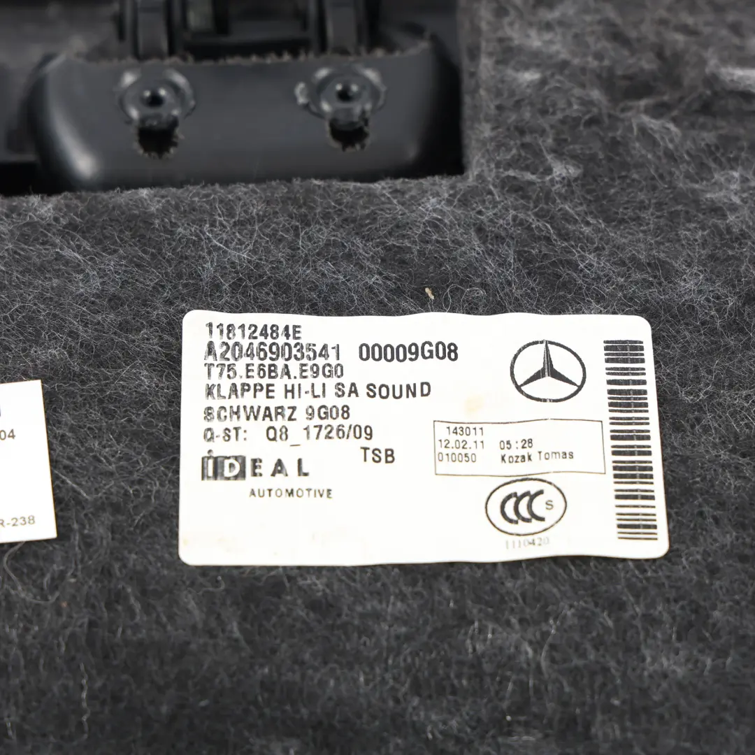 Mercedes S204 Tailgate Boot Luggage Compartment Trim Cover Left N/S - SKU A2046903541 - Part number A2046903541